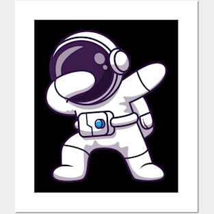 Astronaut emoticon Posters and Art